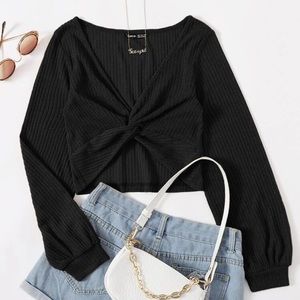 Black crop top